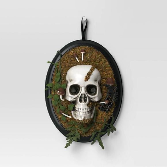 NWT - 14" Hanging Framed Skull Halloween Decorative Prop - Hyde & EEK! Boutique™ - Picture 4 of 9